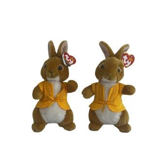 Ty Beannie Babies Peter Rabbit “Mopsy” Set of 2 2018 Movie Edition with tags